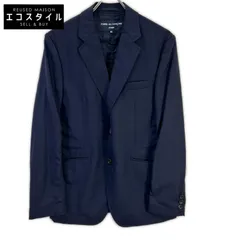 COMMEdesGARCONS HOMME　コムデギャルソンオム　19年 HA-J101 ネイビー ウール ステッチ シングルテーラードジャケット　X Sのサムネイル