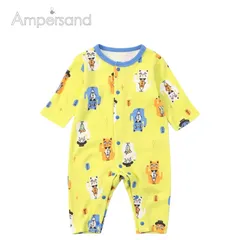 AMPERSAND ／ アンパサンド　ベビー服 【リンク】前あきスムース カバーオール　BABYのサムネイル