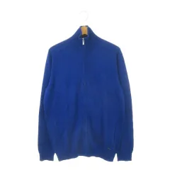 ヒューゴボス HUGO BOSS カーディガン ニットジャケット L 青 ブルー スタンドカラー ジップアップ 長袖 10167403 /AH33 ■GY18のサムネイル