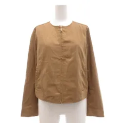ビス ViS 美品 ノーカラージャケット M ジップアップ 茶 ブラウン /NL ■GY35のサムネイル