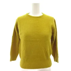 キャサリンハムネットロンドン KATHARINE HAMNETT LONDON ニット セーター 九分袖 クルーネック ウール混 M 黄 イエロー /FFのサムネイル