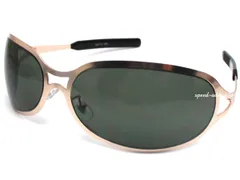 METAL OVAL SUNGLASS 艶消しGOLD × DARK GREEN/メタルオーバルサングラス 金 ゴールドフレーム 緑 グリーンレンズ hide xジャパン 大きめ y2kファッション 90年代 サイケ コスプレ ハリウッド バイカーシェードのサムネイル