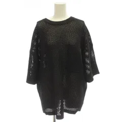 シティショップ CITYSHOP 25SS ニット セーター 黒 ラメメッシュ ラウンドネック 半袖 /JPのサムネイル