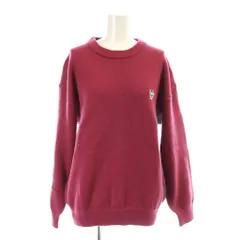 マンシングウェア MUNSINGWEAR ニット セーター ウール 紫 パープル クルーネック 長袖 ロゴ刺繍 /APのサムネイル