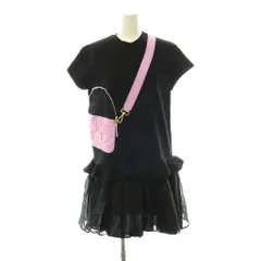 フェンディ FENDI JFB382 キッズ バッグプリントワンピース 半袖 12+ ブラック /HK ■OSのサムネイル