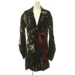 ワイズ Y's ヨウジヤマモト OIL PAINT PRINT RAYON JACKET ジャケット ジップアップ 背抜き 総柄 1 ブラック マルチカラー /DO ■OSのサムネイル