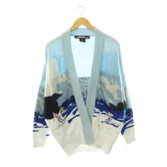 ピンコ PINKO ×Dream on mountain top スキープリント カーディガン ニット 長袖 XS ライトブルー /HK ■OSのサムネイル