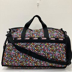 美品】レスポートサック 刺繍 ボストンバッグ スプリー柄 ポーチ付き