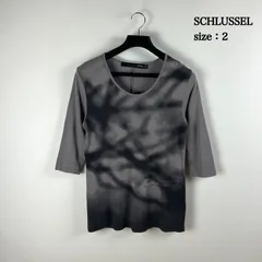SCHLUSSEL 00s y2k style grunge Tee 2 シュリセル グランジ プリント 七分丈 カットソー ロンT 平成 お兄系 レアのサムネイル