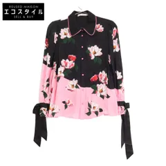 alice+olivia　アリスオリビア　【美品】フラワー総柄 シャーリングスリーブ 長袖ブラウス　Sのサムネイル