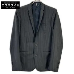 Dior HOMME　ディオールオム　123C722A1787 ブラック ウール ピンストライプ テーラードジャケット　44のサムネイル