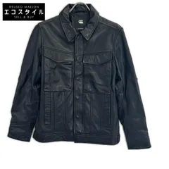 G-STAR RAW　ジースターロゥ　ブラック vodan 3d slim leather jacket　Sのサムネイル