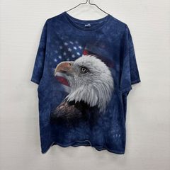 Y1449 Delta Tシャツ XL 青 タイダイ アニマルT デルタ 古着卸 アメリカ仕入