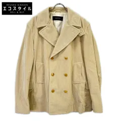 GUCCI　グッチ　308171 Z3511 アイボリー コーデュロイ ダブルブレスト ハーフ コートのサムネイル
