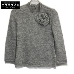 未使用級 25SS エルマンノシェルビーノ カシミヤシルク混 シアーレース