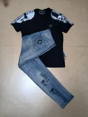 PHILIPP PLEIN(フィリッププレイン) ブラック 半袖Tシャツ デニム セットのサムネイル