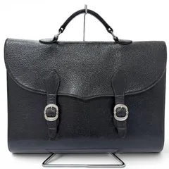 美品□CHROME HEARTS クロムハーツ レザー 一部SV925 ガンスリンガー CHプラス ブリーフケース ハンドバッグ ブラック 重量1565g メンズのサムネイル