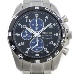 セイコー SEIKO 腕時計 スポーチュラ アラーム クロノグラフ SNAE63P1/7T62-0KF0 デイト タキメーター スモールセコンド 夜光インデックス 夜光針 ブラック/ブルー文字盤 SS クオーツアナログのサムネイル