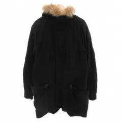 リップヴァンウィンクル RIPVANWINKLE the viridi-anne 18AW ミリタリーコート ラクーンファー フード 中綿 ロング S 黒 ブラック /FFのサムネイル