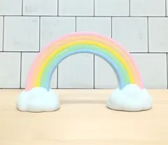 【新品】虹のオブジェ 大 陶器 メモリアル仏具 ペット供養 かわいい 置物のサムネイル