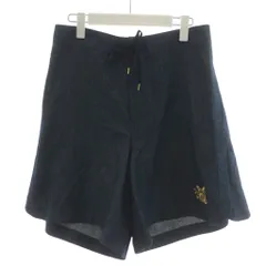 ドレスキャンプ DRESSCAMP ショートパンツ ハーフパンツ シャンブレー 刺繍 ロゴ ヘビ柄 スネーク柄 46 紺 ネイビー 48-16S20607 /AN53のサムネイル