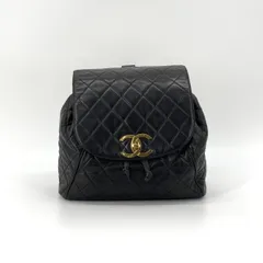 CHANEL（シャネル） ヴィンテージ　マトラッセ ラムスキン ゴールド金具 3番台 リュック・デイパック ブラックのサムネイル