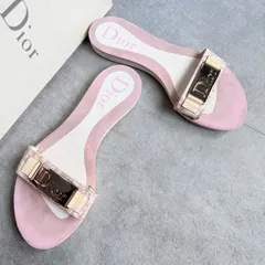 Christian Dior クリスチャンディオール トロッター ロゴプレート ピンク スライドサンダル 36 1/2 レディースシューズ 23.5cmのサムネイル