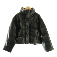 ダンケシェーン Danke schon PU SHORT BLOUSON OSTRICH ブルゾン フェイクレザージャケット 中綿 S ブラック /ES ■OS ■SHのサムネイル