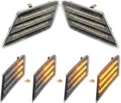 one+lifestyle 互換品 LEDサイドマーカー 流れるシーケンシャルウインカー 86 ZN6 BRZ ZC6 XV インプレッサ ハイフラ防止 カプラーオン 左右2個セット 純正交換 (クリア)のサムネイル