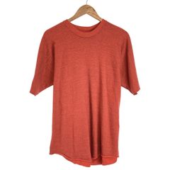 【中古】　DUBBLE WORKS　スウェット　半袖　トレーナー　トップス　クルーネック　無地　裏毛　日本製　アメカジ　古着　/1580
