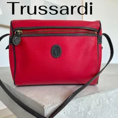 【ヴィンテージ】Trussardi トラサルディ ショルダーバッグ レッド レトロのサムネイル