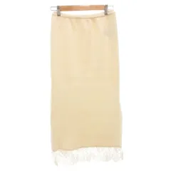 ルルロジェッタ ルールロジェット leur logette bulky cotton skirt ニット スカート レース イージー ゴムウエスト 0 白 ホワイト /FFのサムネイル
