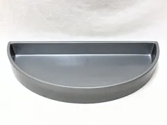 D315【未使用】花器 水盤 銀色 半月 華道 生け花 小原流 池坊 草月流 宗山陶苑? フラワーベース 20×40.5cmのサムネイル
