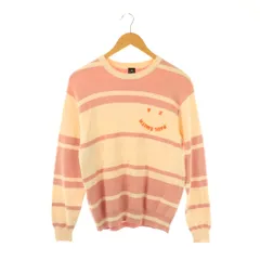 ピーエスポールスミス PS Paul Smith ボーダー ニット プルオーバー 長袖 S ピンク アイボリー /DF ■OSのサムネイル