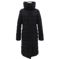 アルマーニ コレツィオーニ ARMANI COLLEZIONI ダウンコート ロング スタンドカラー 比翼 38 キルティング ジップアップ ポケット付き 紺 ネイビー /KB ■ECG005のサムネイル