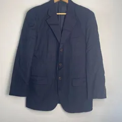 Cheap and Chic by MOSCHINO モスキーノ テーラードジャケット ストライプジャケット ウール100% NEW WOOL イタリアブランド フォーマル ネイビー サイズM　NC62のサムネイル