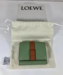 LOEWE ロエベ 二つ折り財布 コンパクトウォレット グリーン レザー ABランクのサムネイル