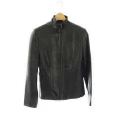 カルバンクライン CALVIN KLEIN レザージャケット ジップアップ 2 ブラック /DO ■OSのサムネイル
