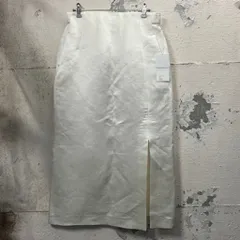 Mame Kurogouchi マメクロゴウチ MM22SS-SK018 Linen Silk High Waisted Slit Skirt 22SSスカート 3 ホワイト【代官山t05】のサムネイル