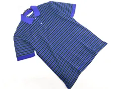 Christian Dior クリスチャンディオール SPORTS ボーダー オールド ヴィンテージ ポロシャツ sizeL/紺 ■◆ メンズのサムネイル