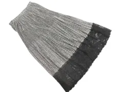 VIVIENNE TAM ヴィヴィアンタム ラメ 総レース プリーツ ロング スカート size38/黒 ■■ レディースのサムネイル