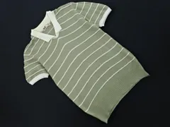 DAKS ダックス ボーダー サマー ニット セーター sizeM/カーキ ■◆ レディースのサムネイル