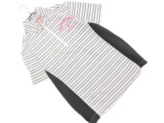 marie claire SPORT マリクレール スポーツ ロゴ刺 ボーダー ハーフジップ カットソー sizeL/白ｘ黒 ■◆ レディースのサムネイル