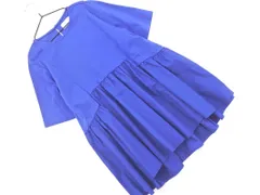 OPAQUE.CLIP オペークドットクリップ 半袖 ギャザー チュニック カットソー size38/青 ■◆ レディースのサムネイル