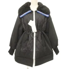 マルシャルテル MARECHAL TERRE タグ付き 25AW キルティングブルゾン ZMT256CO600 中綿 ボア襟 ジャケット 2 黒 ブラックのサムネイル