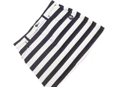 PEARLY GATES パーリーゲイツ ゴルフ ボーダー スカート size1/白ｘ濃紺 ◇■ レディースのサムネイル