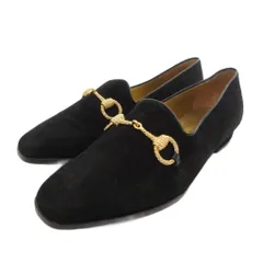 グッチ GUCCI ホースビット ローファー シューズ 36 黒 ブラック スエード ラインストーン装飾 101 3067 /NU ■IBO101のサムネイル