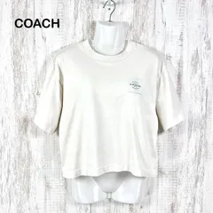 COACH コーチ ワンポイントロゴ クロップドTシャツ ホワイト ショート丈のサムネイル
