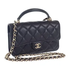 シャネル CHANEL フォンケース マトラッセ フラップフォンケース AP3226 ショルダーバッグ 2WAY ラムスキン ブラック ゴールド金具 レディース【中古】【Aランク】のサムネイル