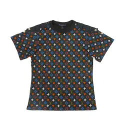 LOUIS VUITTON ルイ・ヴィトン ゲームオン コントラスバック クルーネック LVロゴ フラワー 21SS トランプ マルチカラー ブラック S 160/76A モノグラム ノワール 半袖Ｔシャツのサムネイル